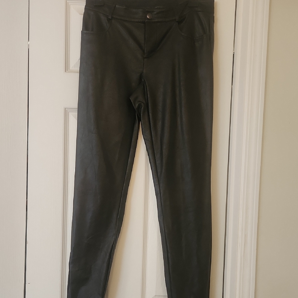 Black Faux Leather Leggings